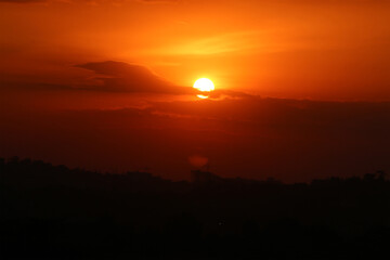 sunset in the city