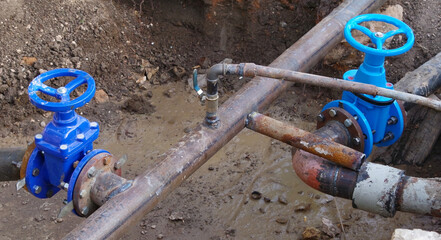 old rusty water pipes