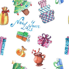 new year present pattern