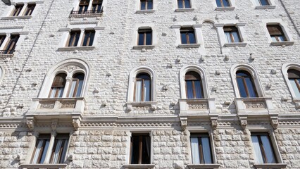 Fototapeta na wymiar Balconi e finestre. Architettura italiana del Novecento