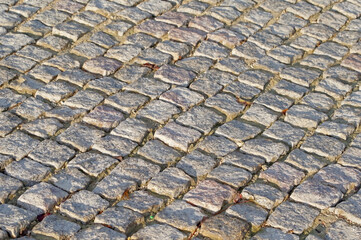 Street cobblestone sidewalk