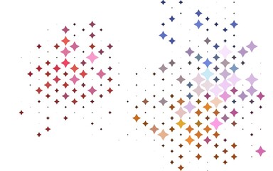 Light Multicolor, Rainbow vector cover with small and big stars.