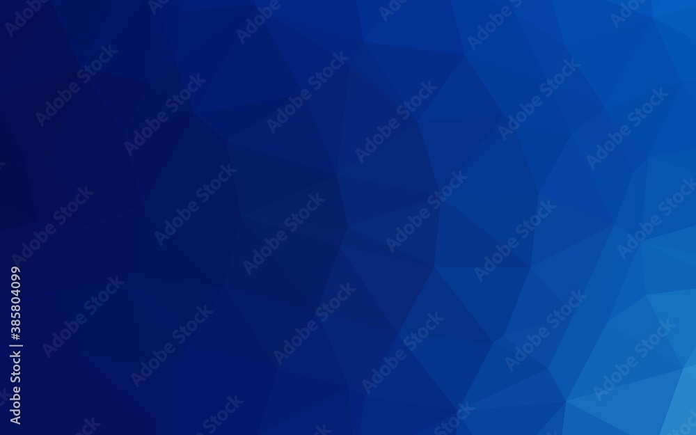 Sticker dark blue vector blurry triangle texture.