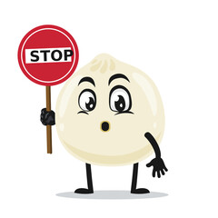 vector illustration of dimsum mascot or character