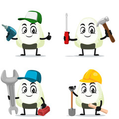 vector illustration of onigiri mascot or character