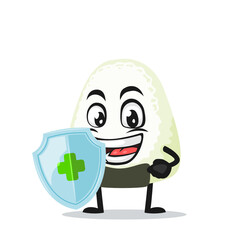 vector illustration of onigiri mascot or character