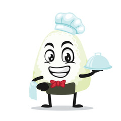 vector illustration of onigiri mascot or character