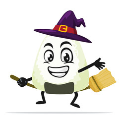 vector illustration of onigiri mascot or character