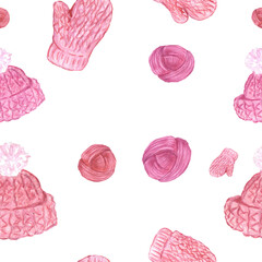 pink hat and glove pattern