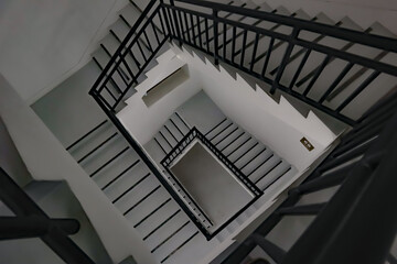 Obraz premium Staircase with a platform up to the pattern.