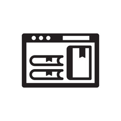 Obraz premium online book library icon 