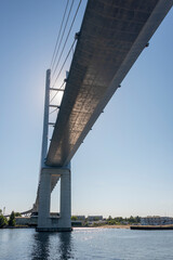 Deutschland, Mecklenburg-Vorpommern, Stralsund, Rügenbrücke, überquert den Strelasund, verbindet das Festland mit der Insel Rügen, Ostsee