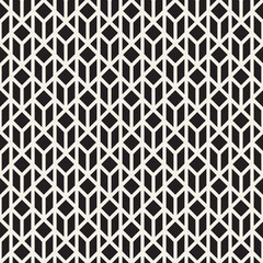 Vector seamless pattern. Repeating abstract background. Black and white geometric design. Modern stylish texture.