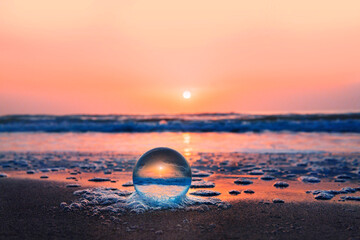 Relaxing Zen Meditation Concept On Beautiful Ocean Sunset Beach copy