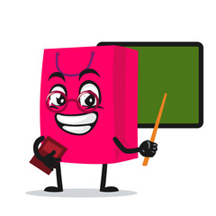 vector illustration of shopping bag character or mascot