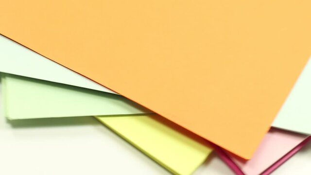 colored A4 sheets of paper