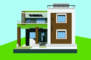 Flat design house for sale banner