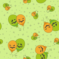 Wrapping paper - Seamless pattern of halloween symbols for vector graphic design