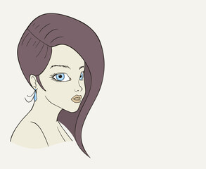 Design of beauty woman illustration