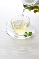 ペパーミントのハーブティー