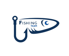 Creative design of fishing team symbol
