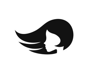 Creative design of fashion girl face icon