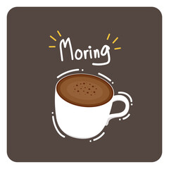 Coffee cup cartoon vector. Coffee menu vector.