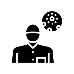 dermatology medical specialist glyph icon vector. dermatology medical specialist sign. isolated contour symbol black illustration