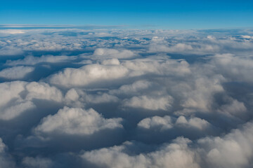 Nuvens vistas do avião