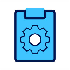 setting icon. setting with task symbol. Concept of task management. Vector illustration, vector icon concept.