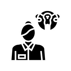 gynecology medical specialist glyph icon vector. gynecology medical specialist sign. isolated contour symbol black illustration