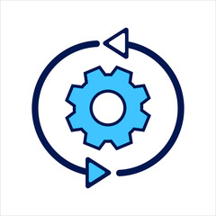 setting icon. setting with globe symbol. Concept of global / network connection . Vector illustration, vector icon concept.