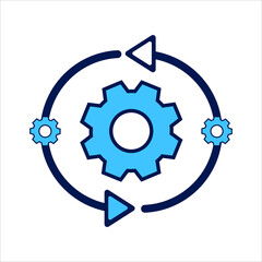 setting icon. setting with globe symbol. Concept of global / network connection . Vector illustration, vector icon concept.