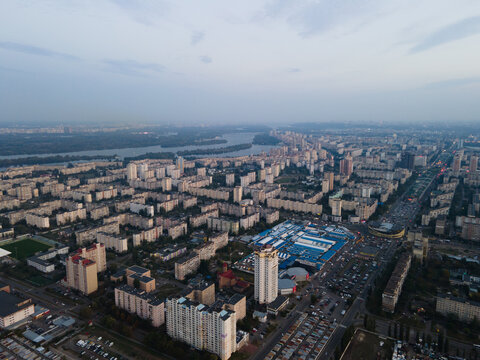 Aerial view of the outskirts of the city © Hennadii