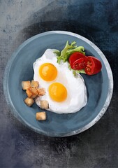 fried egg in a frying pan