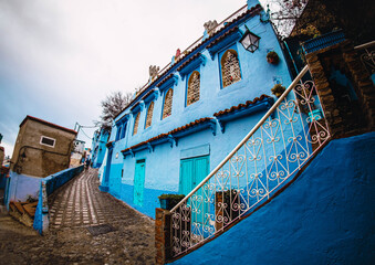 Fototapeta na wymiar Morocco Chefchaouen blue city 