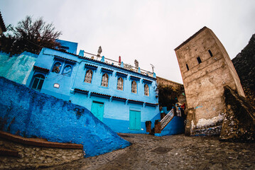 Fototapeta na wymiar Morocco Chefchaouen blue city 