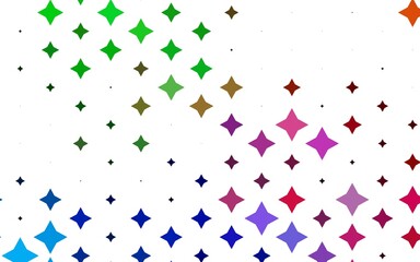 Light Multicolor, Rainbow vector template with sky stars.