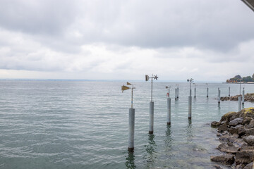 Windspiele am Bodenseeufer in Friedrichshafen
