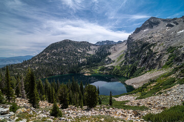 Alpine Lake in the Sawtooth Mountain Area, Idaho