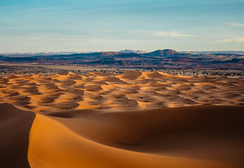 sunset in the desert
