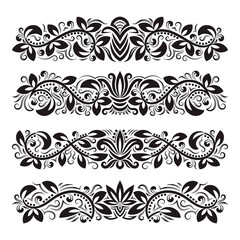 Set of vintage decorative elements