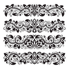 Set of vintage decorative elements