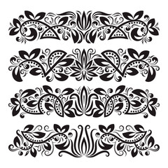 Set of vintage decorative elements