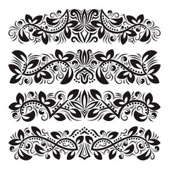 Set of vintage decorative elements