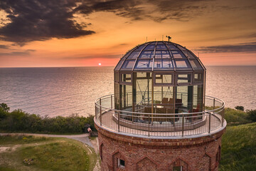 Fototapeta premium drone view of lighthouses from Kap Arkona