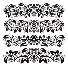 Set of vintage decorative elements