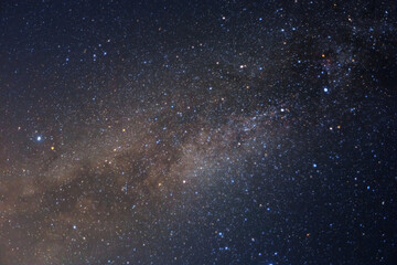 closeup milky way on a night starry sky