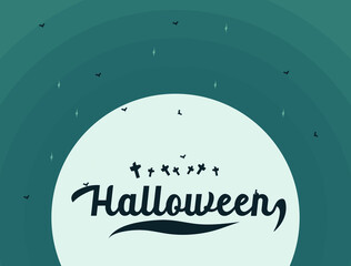 Halloween theme background design in October
