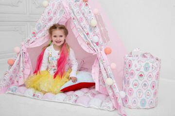 little girl in the Playhouse